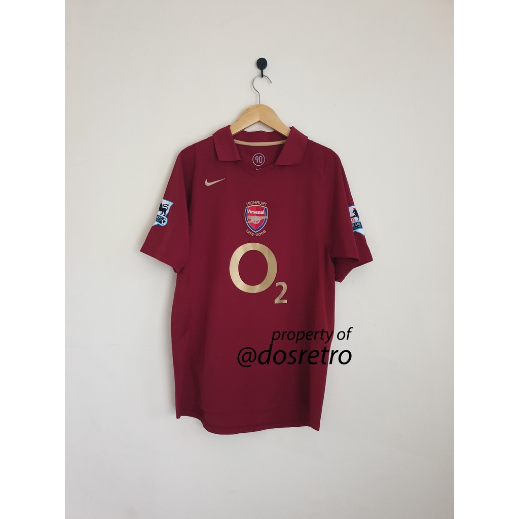 Jersey Retro Arsenal Home 2005 2006 Highbury Edition