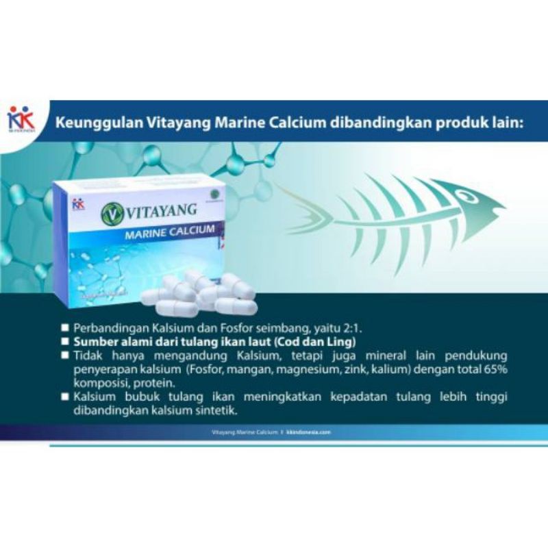 Vitayang Marine Calcium Vitamin Tulang Suplemen Tulang Original KK Indonesia