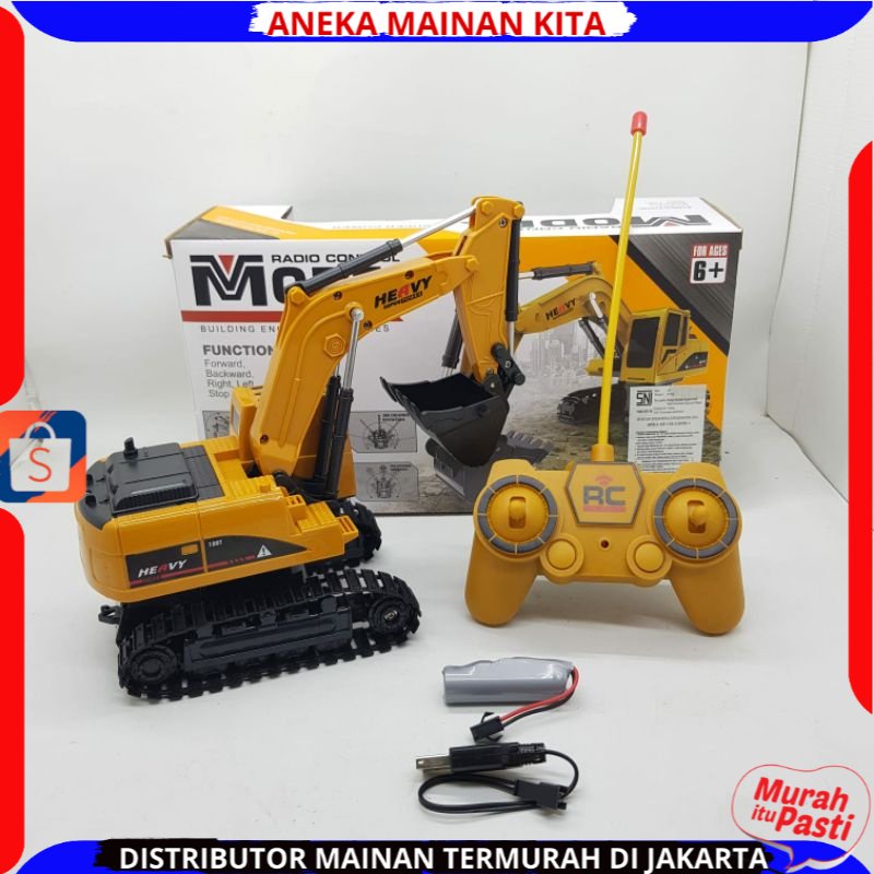 Promo Heavy Machine RC Excavator Crawler Mainan Mobil Truk Beco Digger RC 1:24 Remote Kontrol