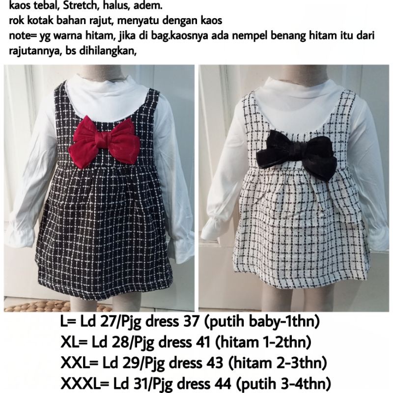 DRESS BAYI ANAK KAOS IMPORT DRESS BAYI TWEED