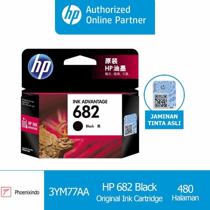Tinta HP 682 Black HP682 HP682B 682B Original Ink Advantage Cartridge