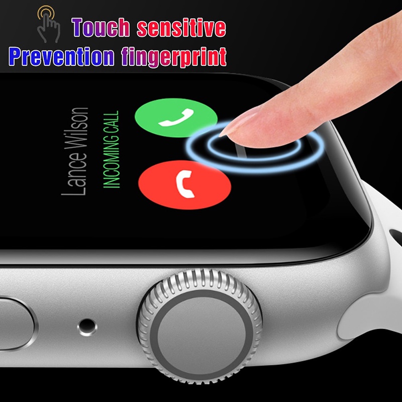 Screen Protector Film compatible With Watch Series 8 7 6 SE Fingerprint proof HD Clear Protective Film Case Friendly