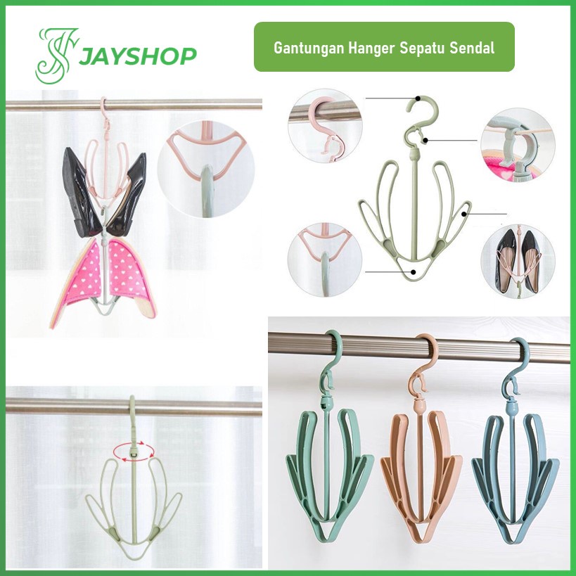 Gantungan Hanger Sepatu Sandal Serbaguna Jemuran Gantungan Sepatu