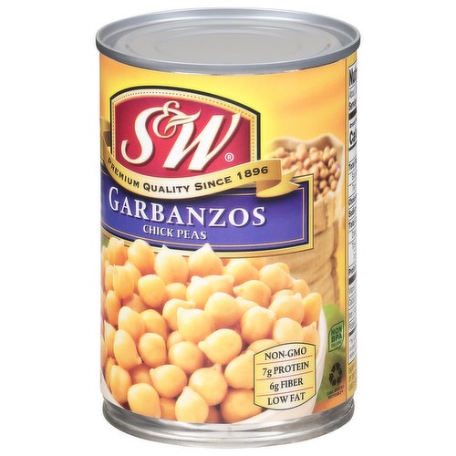 S&amp;W Garbanzo Beans Chick Peas 439gr / Kacang Garbanzo Dalam Kaleng SW