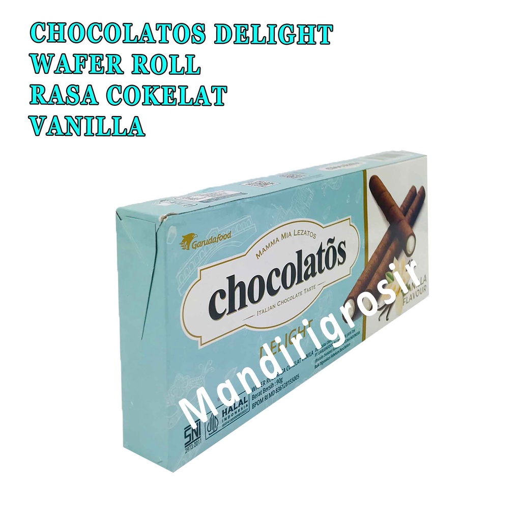 Wafer Roll * Chocolatos Delight * Wafer Rasa Coklat &amp; Vanilla * 90g