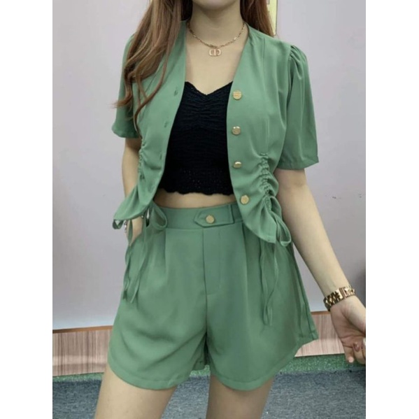 [JC] STELAN BLAZER HJ | SET 2IN1 BKK WANITA | STELAN CELANA PENDEK IMPORT