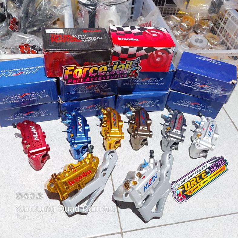 PRODUK- BREKET KALIPER MONOBLOK BREMBO NISSIN 4P RX KING OLD RXKING LAMA RX SPESIAL RXS PNP DISC PIR