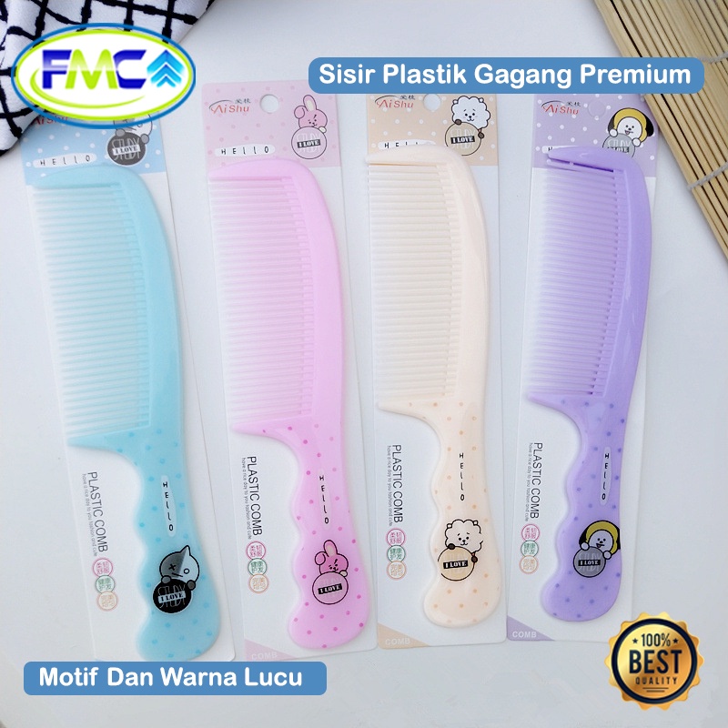 Sisir Rambut Anti Kusut Sisir Plastik Tebal Kuat Sisir Pria SIsir Wanita Sisir Gagang Karakter Sisir Gagang Tebal Gigi Rapat Murah Berkualitas Sisir Salon Sisir Premium Sisir Jumbo Sisir Fancy Korea Lucu Imut