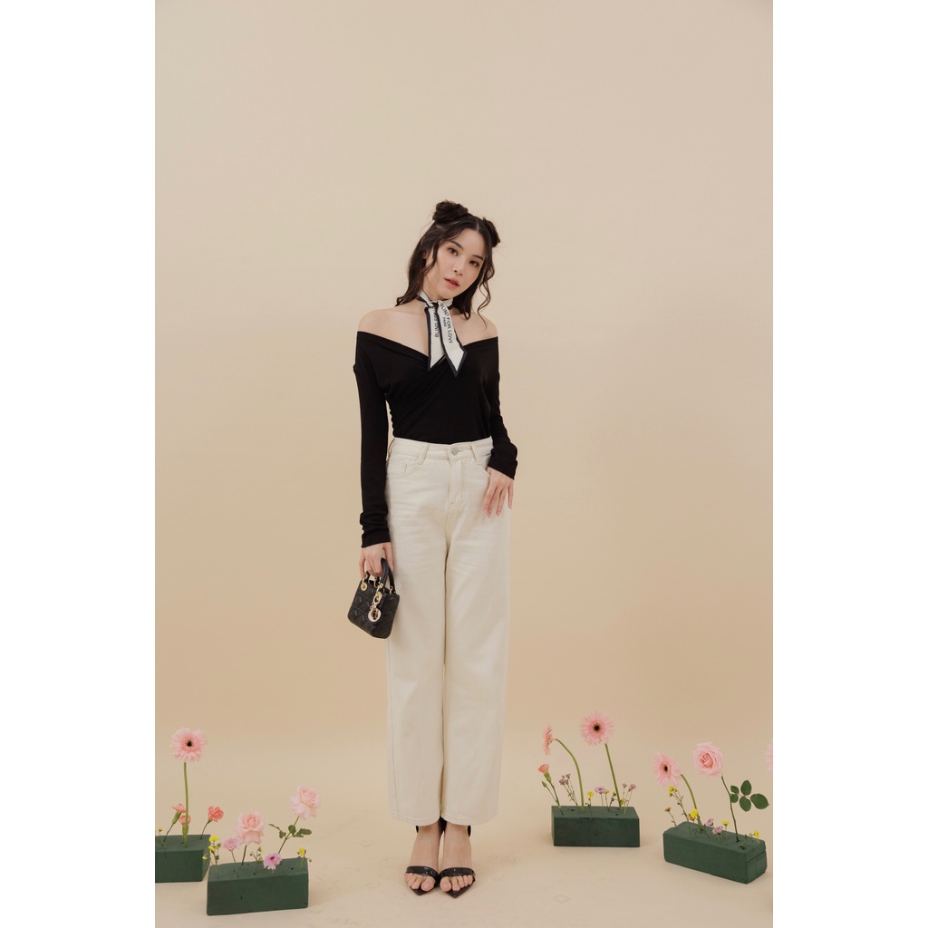 [ Marveile ] Fallon Highwaist Cullote Jeans / Kulot Jeans Wanita