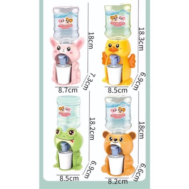 Mainan Dispenser Mini Galon Portable Anak Air Minum Karakter Kodok Keropi Katak Bebek Dispenser Anak PROMO MITRA