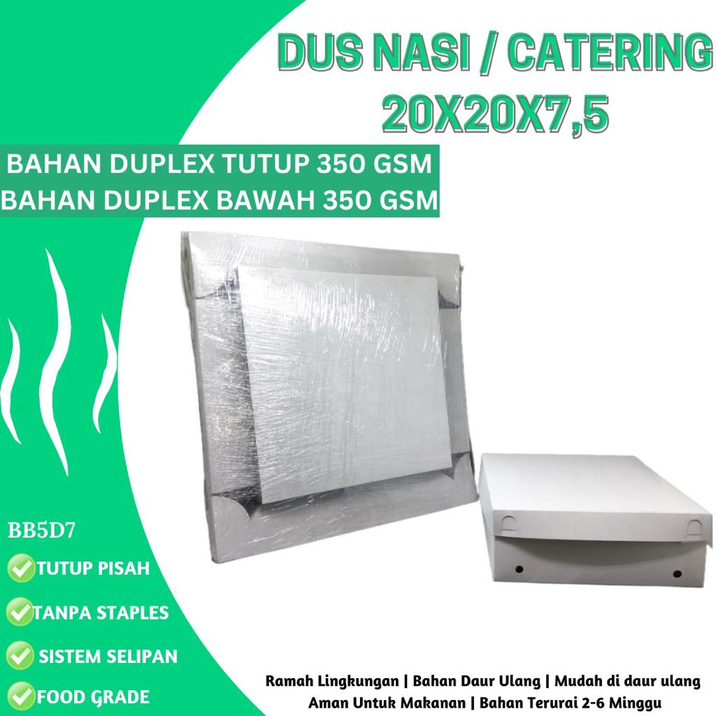 Box Nasi Dus 20x20 Tebal 350 Gsm (BB5D7-Non Laminasi)