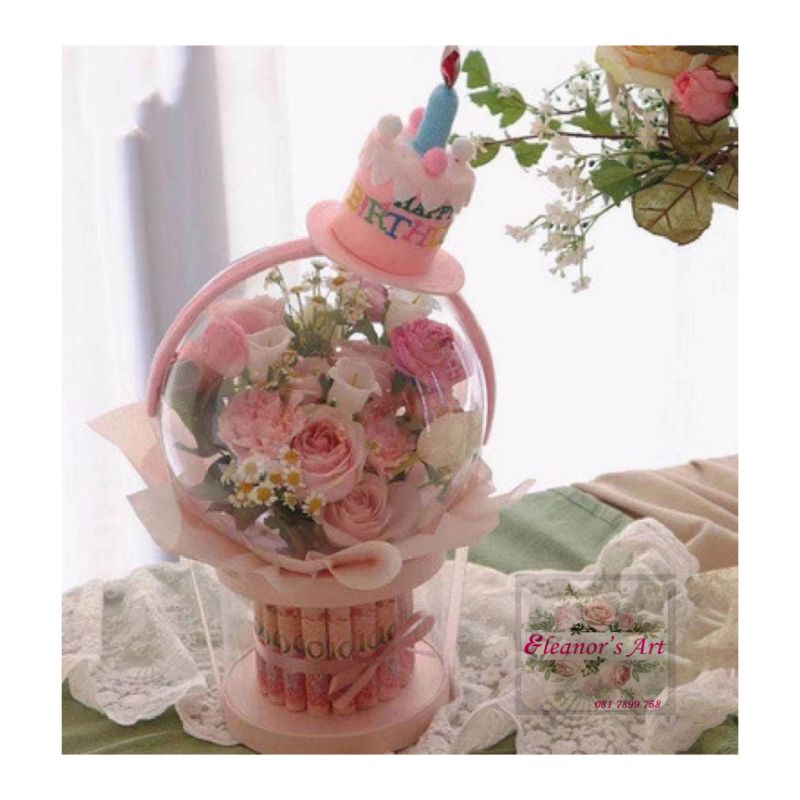ACRYLIC BALON BOUQUET FLOWER MONEY || BUKET UANG BALON ACRYLIC