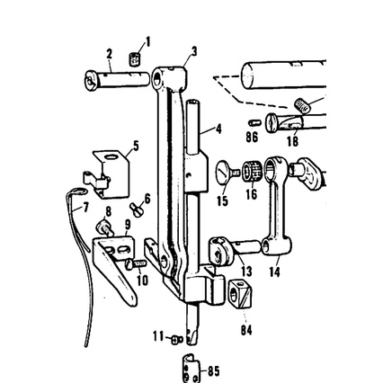 142746001 (Kenlen) Needle Bar Support Brother B814 Meisn Jahit Lubang Kancing 142736-001