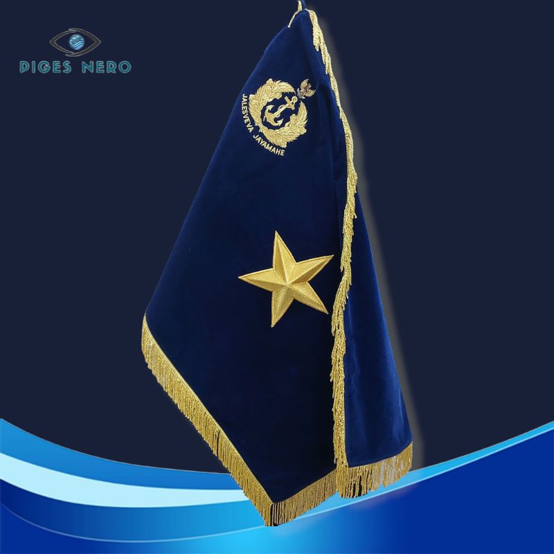 Bendera Pataka Rapati Bintang 1 Logo TNI AL Bordir - Navy