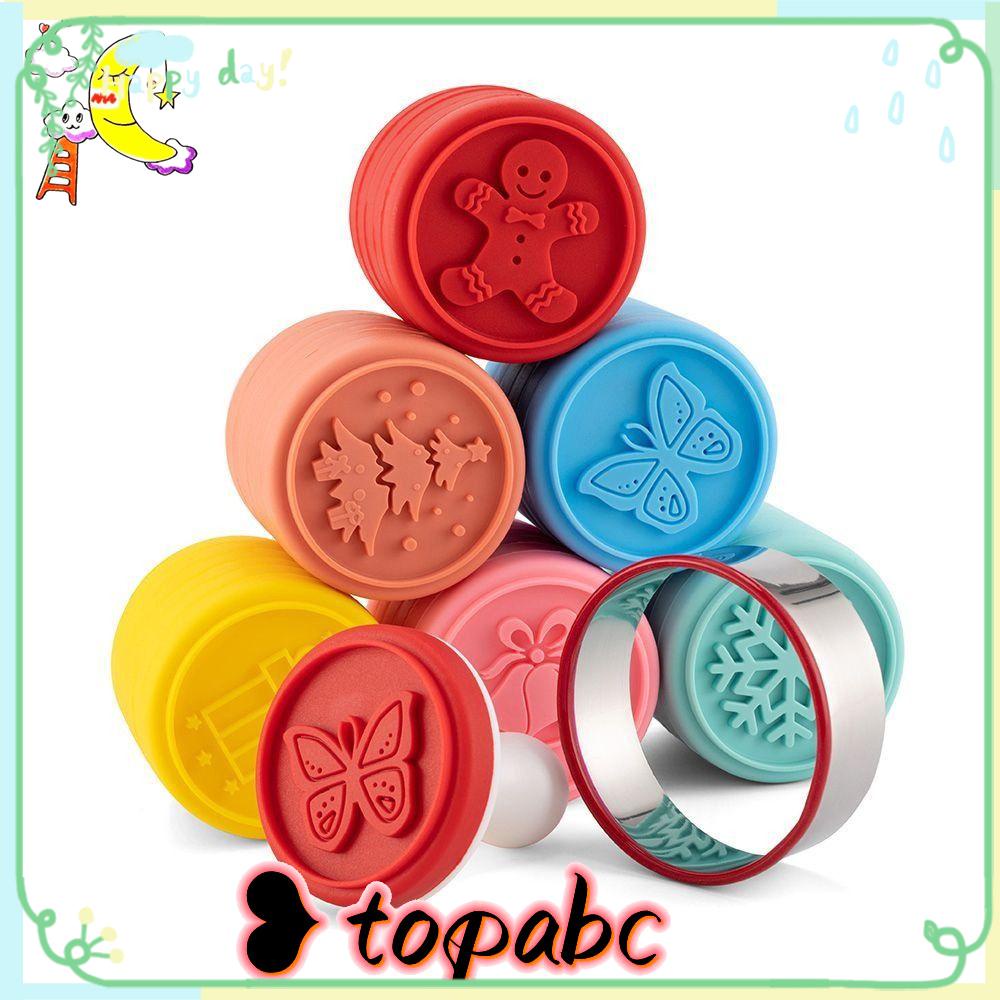 Top 8pcs/set Cetakan Biskuit DIY Pastry Decorating Baking Mold Cetakan Stempel Cookie Plastik