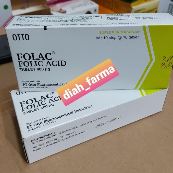 Jual Folac Folic Acid Mcg Box Isi Tablet Shopee Indonesia