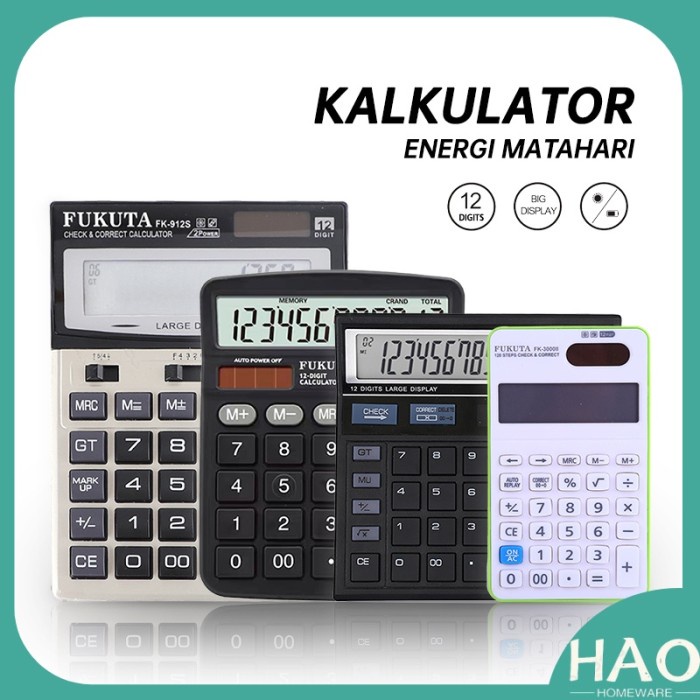 

MURAH Kalkulator Energi Matahari 12 Digit/Kalkulator Electronik/Alat Hitung