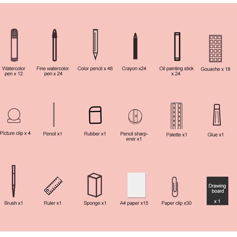 

[K-E5E-㊛] Krayon ART SET 208 PENSIL WARNA Crayon set 208pcs 208 Warna Pensil Krayon Alat Menggambar atau Mewarnai)_terviral