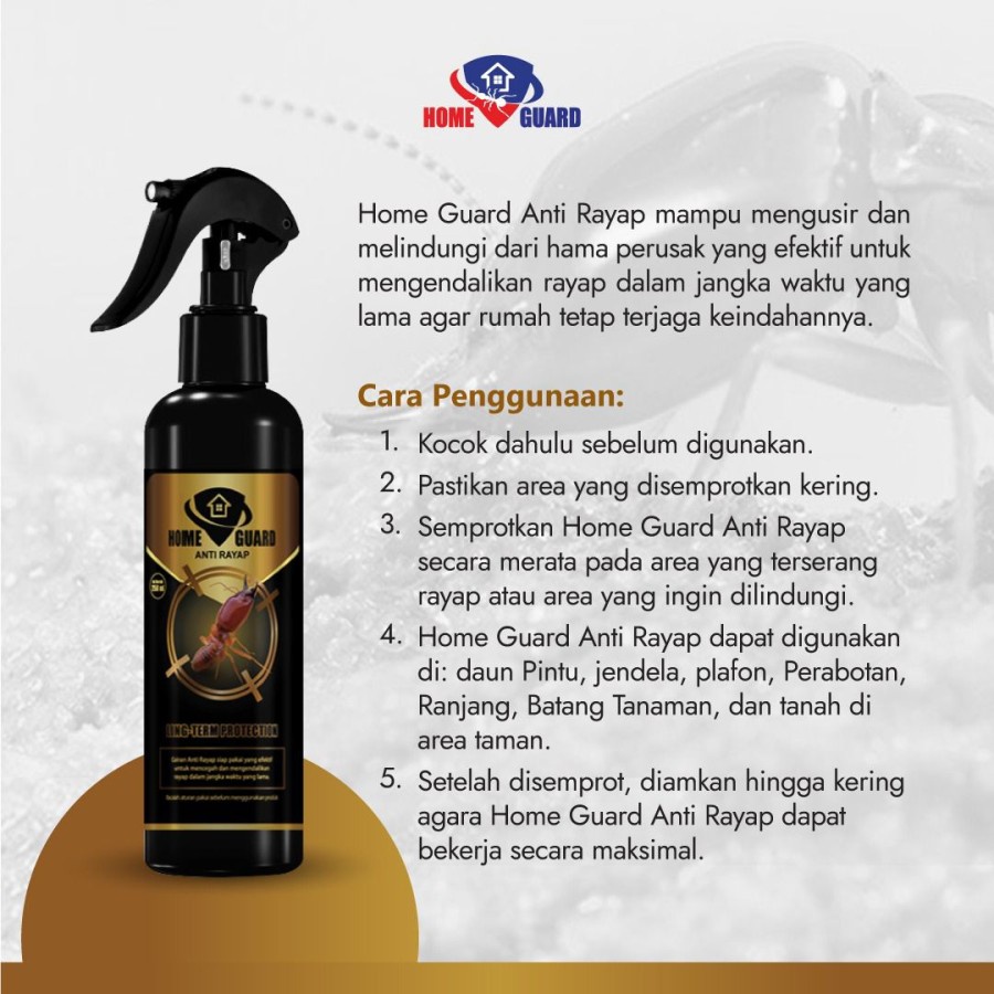 Home Guard Anti Rayap 250ml - Termite Resistant Spray HomeGuard