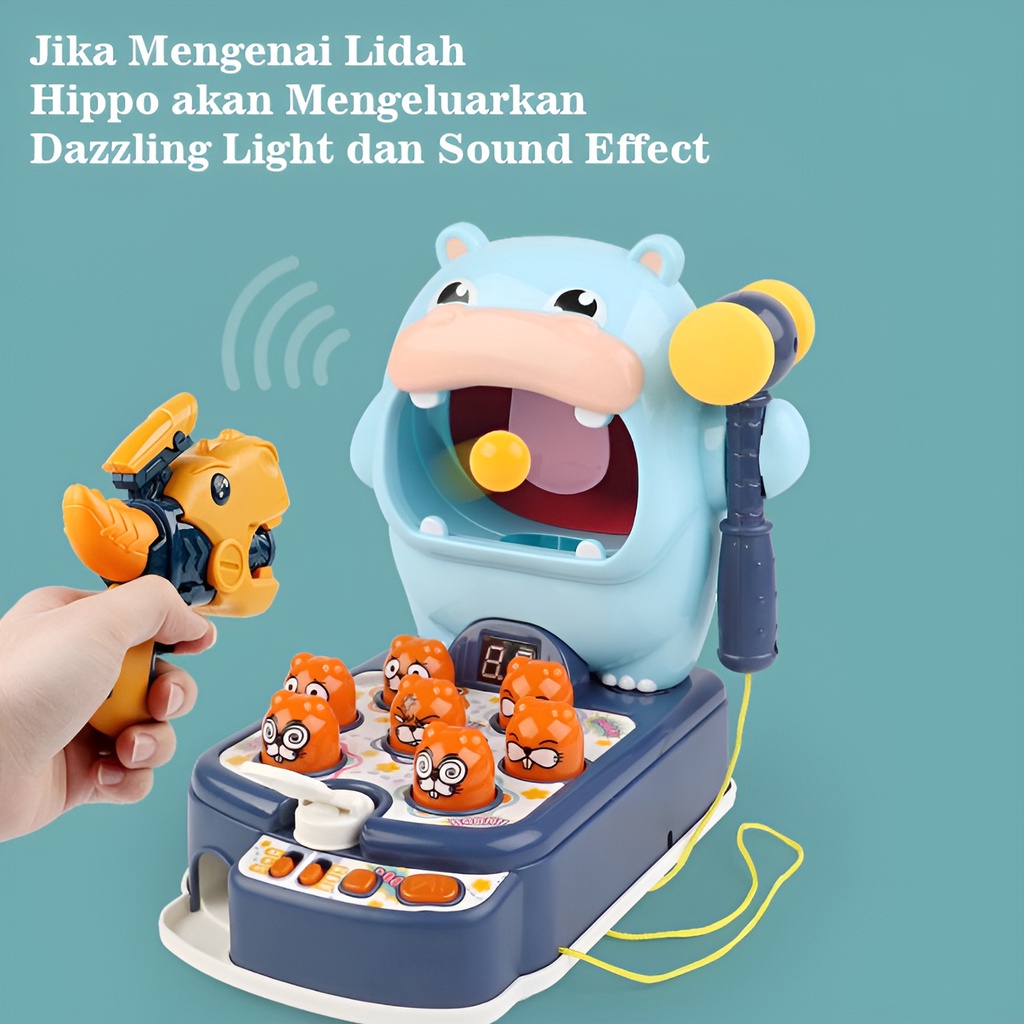 Hippos Beats | Mainan Pukul Tikus Pukul Pukulan Palu | Mainan Edukasi Anak Laki Laki 3 Tahun | Mainan Seru Untuk Keluarga | Permainan Keluarga