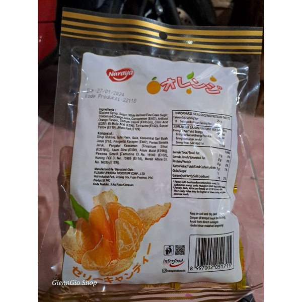 Permen Jelly Jeruk Naraya 500 gr