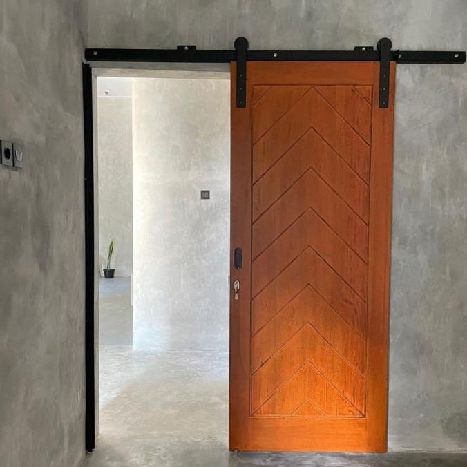 Kusen Dan Pintu Sliding Pintu Kayu Jati Blm Dicat Plitur