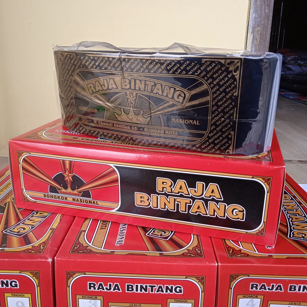 Peci hitam Raja Bintang (AC) tinggi 9 cm