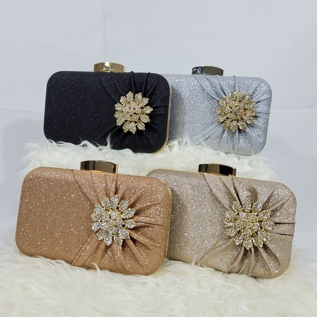 Model Baru! Clutch Pesta Farnell Import Tas Kondangan Wanita Diamond B2201/B2297 Cantik Elegan