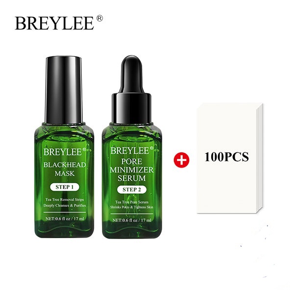 BREYLEE Blackhead Remover Mask Step 1 &amp;Step 2 Set Kit - Pembersih/Pengangkat Komedo &amp; Pengecil Pori-pori (1pc)