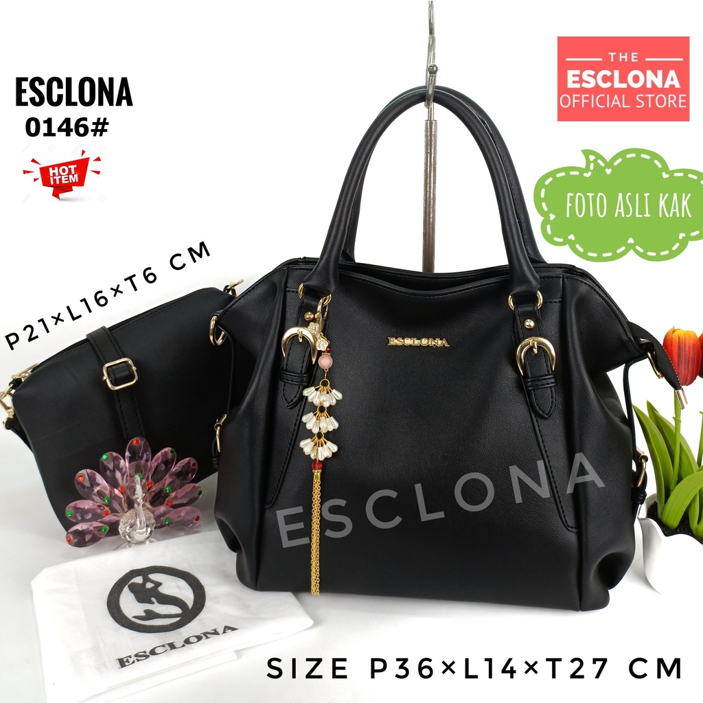 TAS WANITA ESCLONA 0146 TAS TANGAN HANDBAG TERBARU TAS CEWEK TAS BATAM MURAH TAS PEREMPUAN FASHION S2