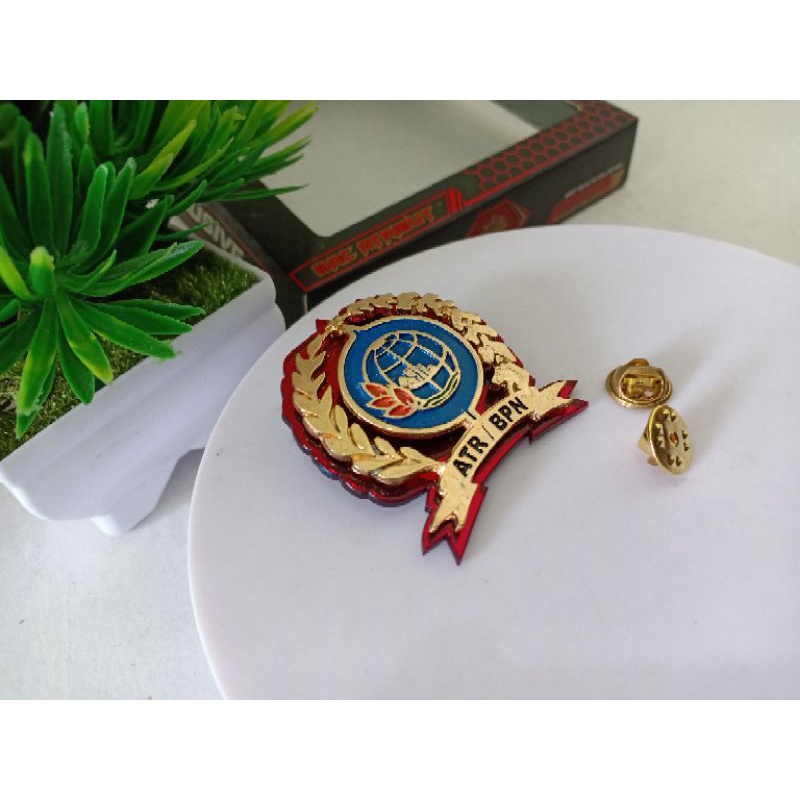 Pin Lencana Eselon BPN Cat Biru Exclusive