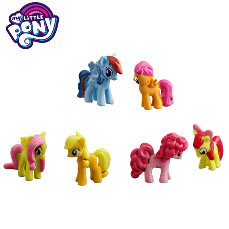 My Pony Model Little Figure Action 12Pcs/Set Hadiah Topper Mainan Unicorn Anak Kue