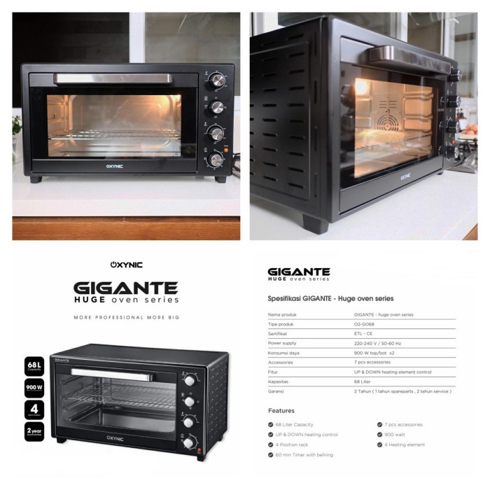 Oxynic Gigante Huge Oven Super Jumbo 68L 68 Liter 02- G068 900W