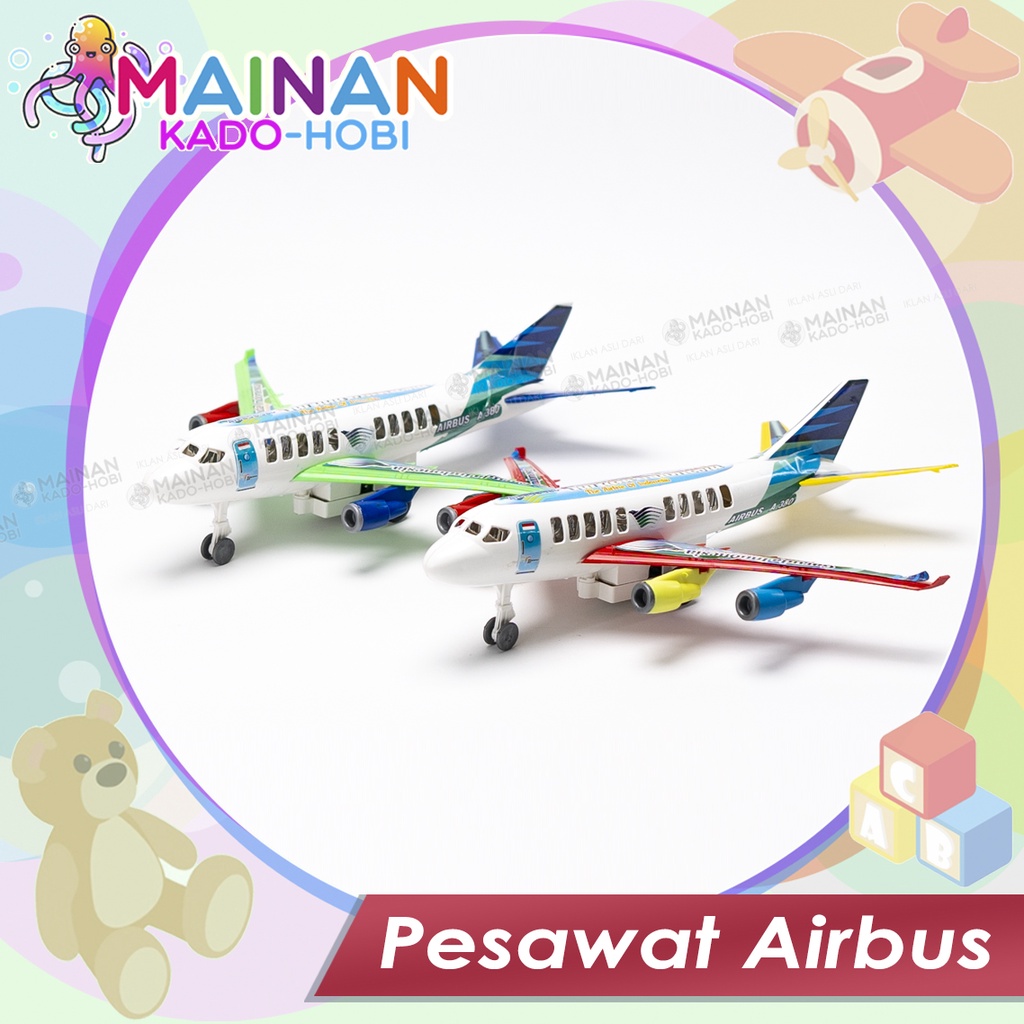 MAINAN DIECAST ANAK MINIATUR PESAWAT TERBANG AIRBUS