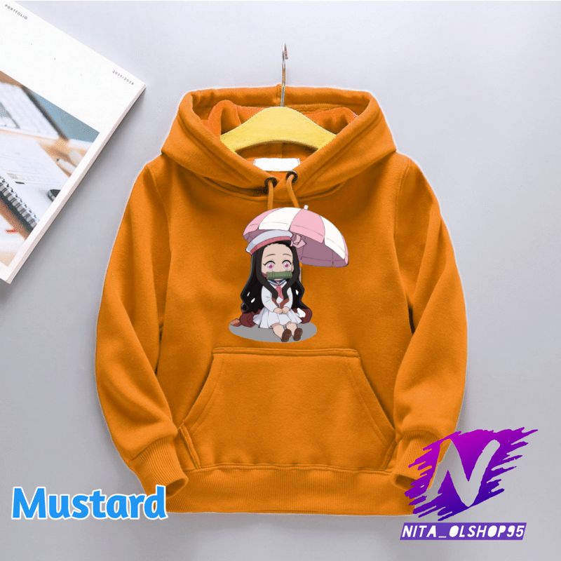 chibi nezuko hoodie sweater anak anime nezuko