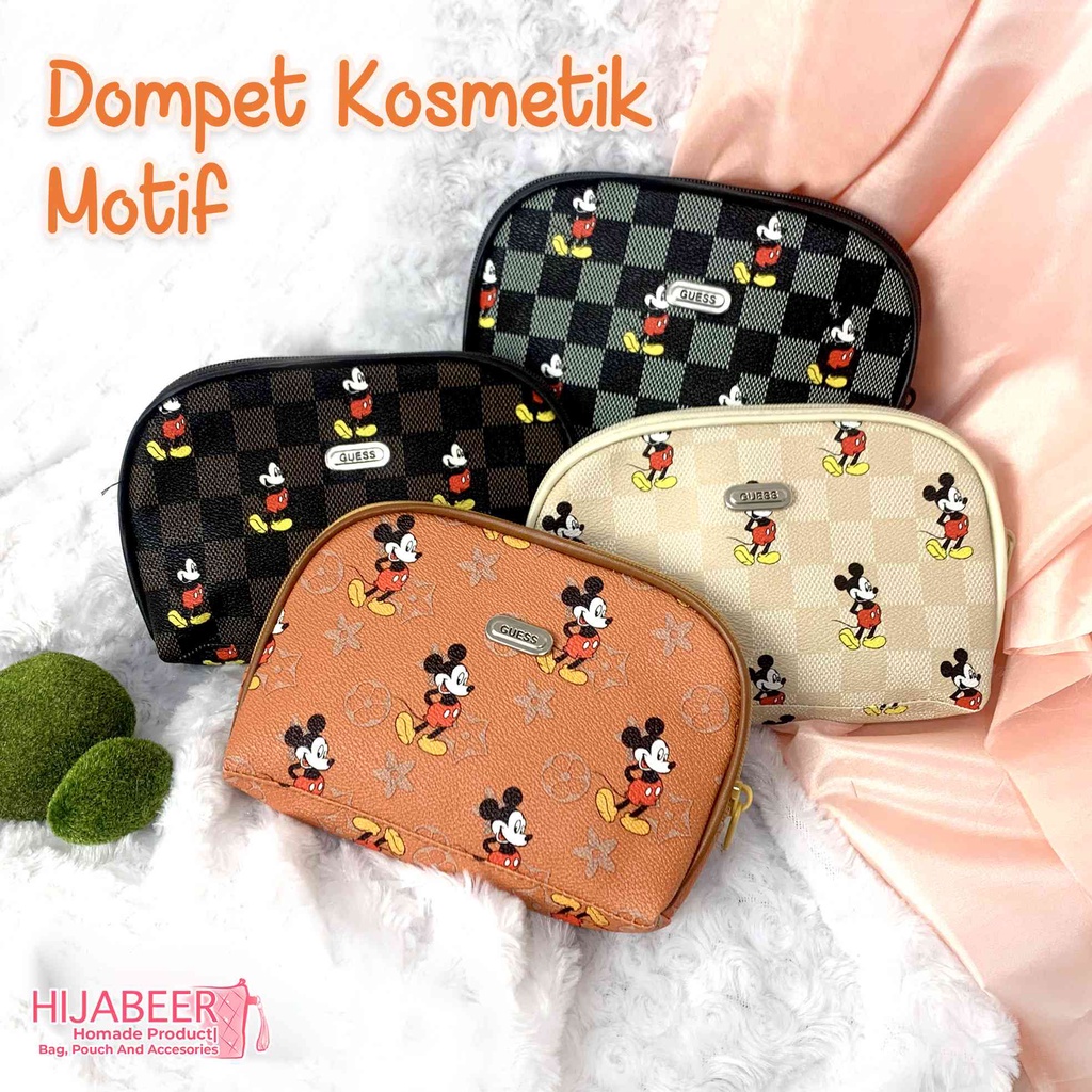 Dompet Printing - Dompet Kosmetik Motif Micky - Clutch Bag Motif by Hijabeer