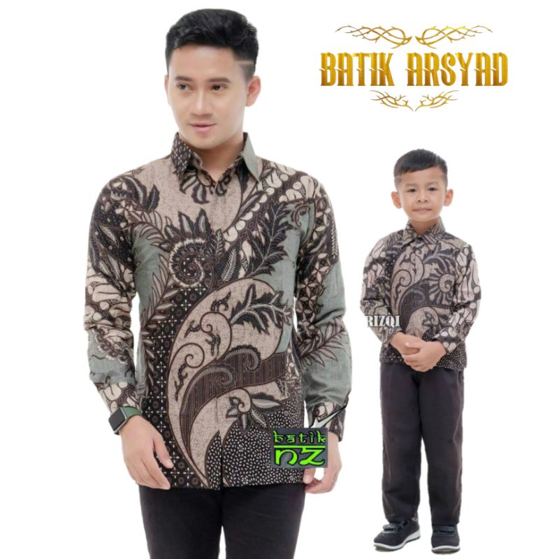 couple kemeja batik ayah dan anak