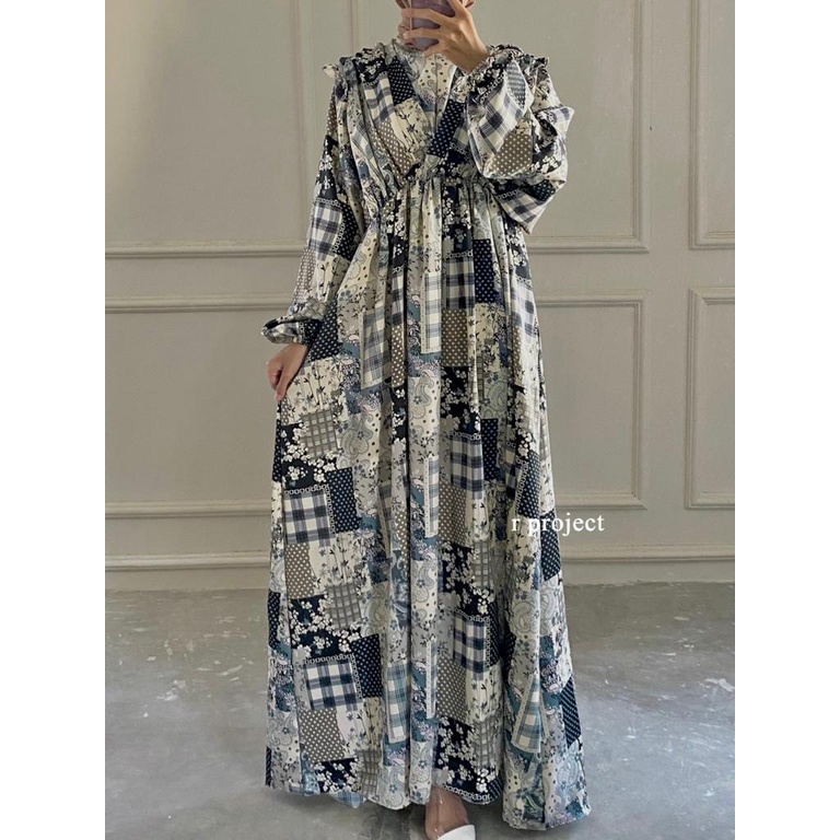 size ld 120 ld 110 | Mariana maxi gamis motif premium | bahan rayon valenciaga premium | Original by r_project
