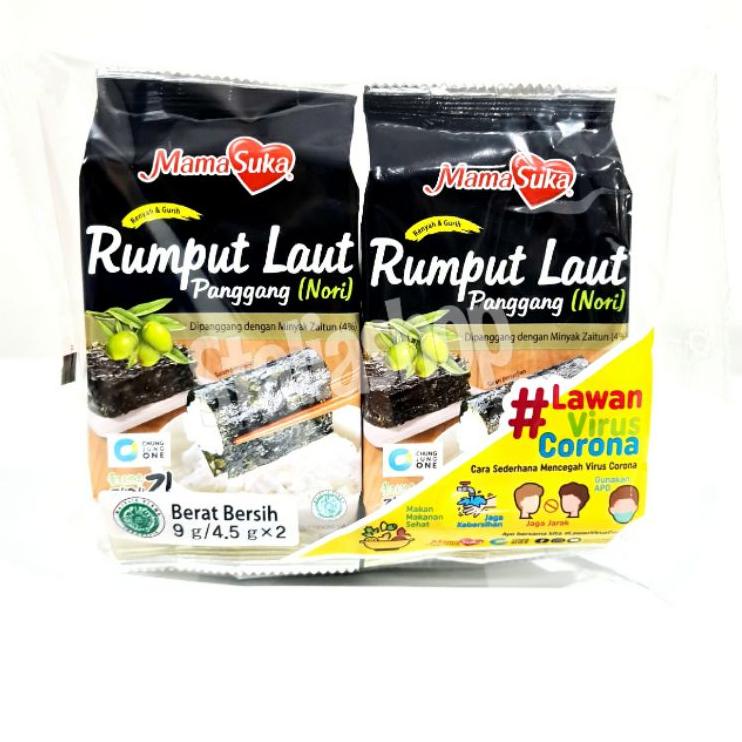 

9.9 BRANDS FESTIVAL Mamasuka Rumput Laut Seaweed isi 2 Barbeque Pedas Jagung Bakar Original Salted Egg