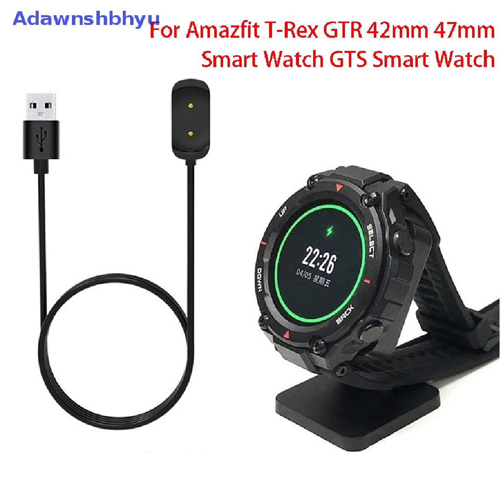 Adhyu Smart Watch USB Charging Cable Untuk Amazfit T-Rex GTR 42mm 47mm Smart Watch GTS USB Charger Cable Wire Accessories ID