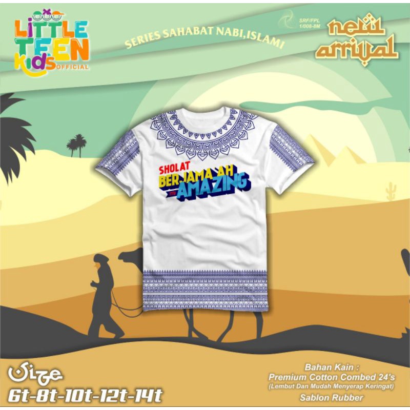 KAOS SERIES SAHABAT NABI&amp; EDISI MUSLIM LITTLE TEEN KIDS OFFICIAL SIZE 6-14 t