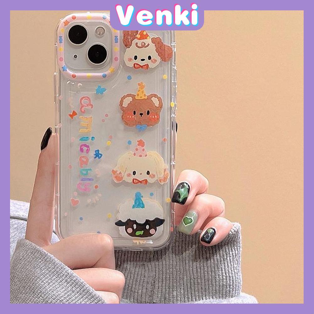 Case For iPhone 14 Pro Max TPU Soft Jelly Airbag Clear Case Cute Animals Camera Protection Shockproof For iPhone 14 13 12 11 Plus Pro Max 7 Plus X XR