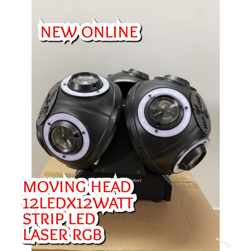 MOVING HEAD 3 BALL/LED STRIP/LASER RGB