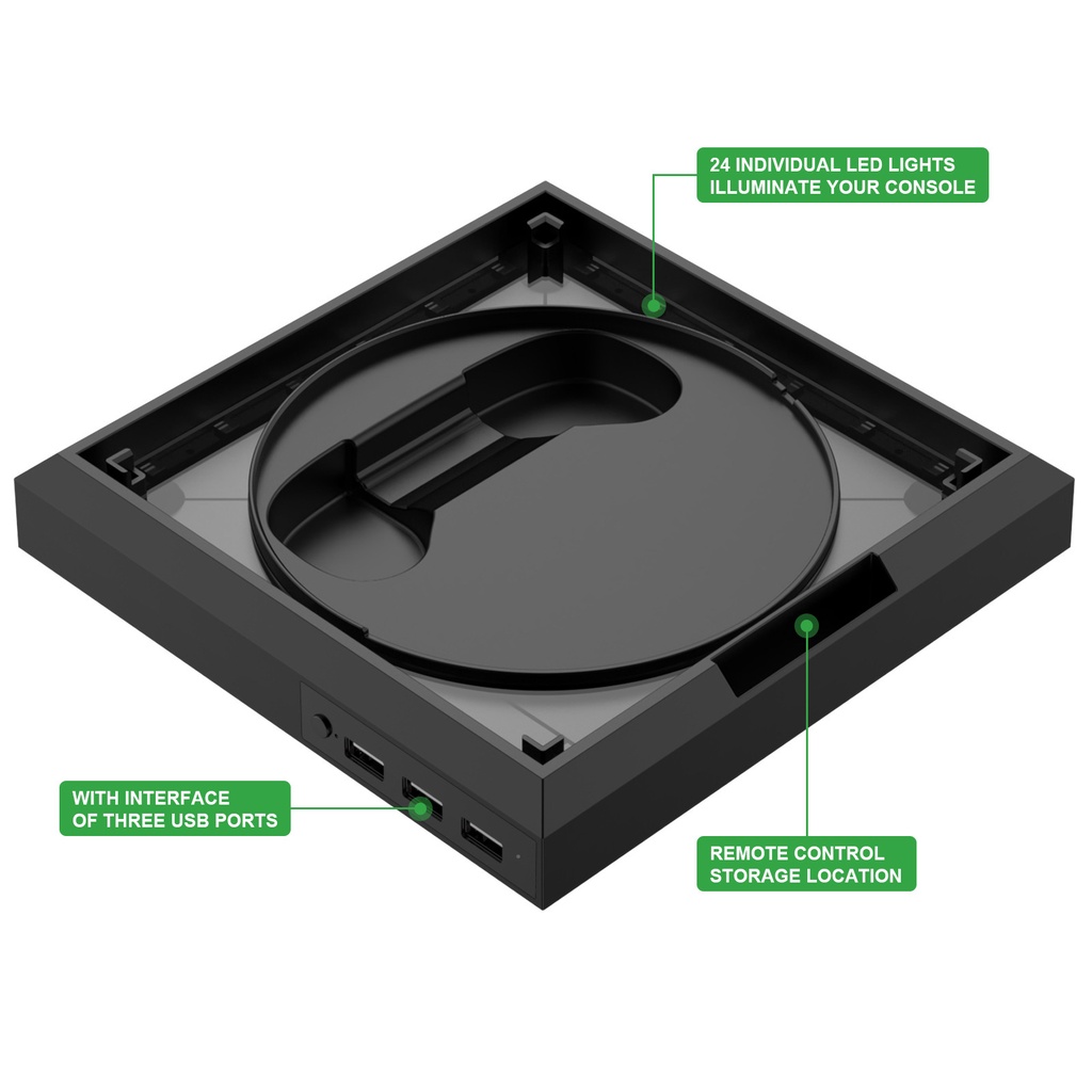 Aksesoris Charger Display Stand for Xbox X | S LED Colorful Light RGB