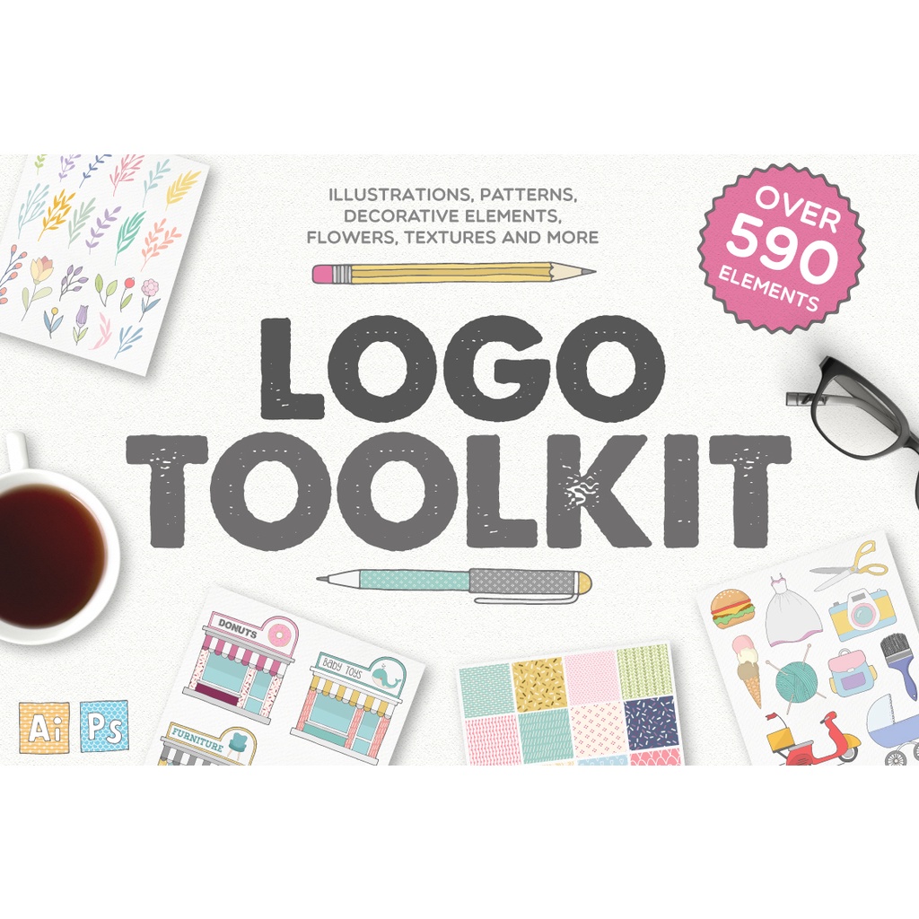 Logo Toolkit - Over 590 Elements