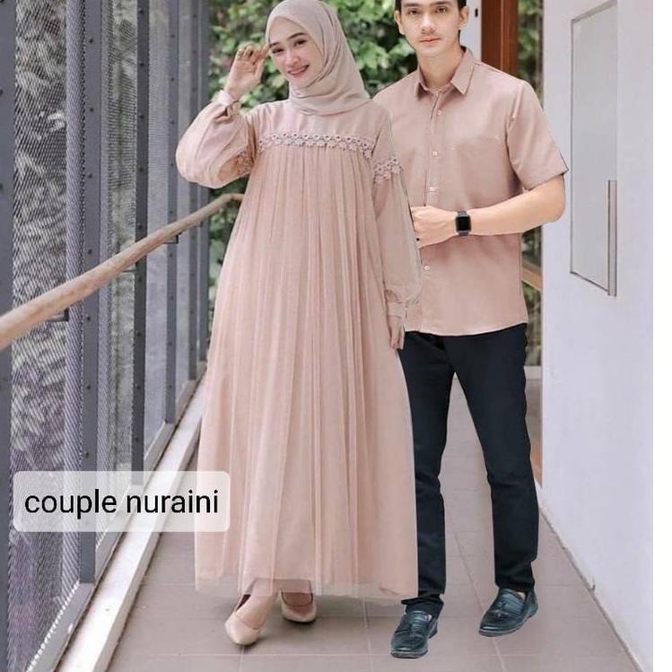 Baru XC - Maxi Nuraini / Couple Nuraini / Maxi ZOYA / Dress Maxi Tile / Gamis Muslim