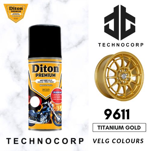 

Cat Semprot DITON PREMIUM 9611 TITANIUM GOLD/VELG KUNING EMAS METALLIC