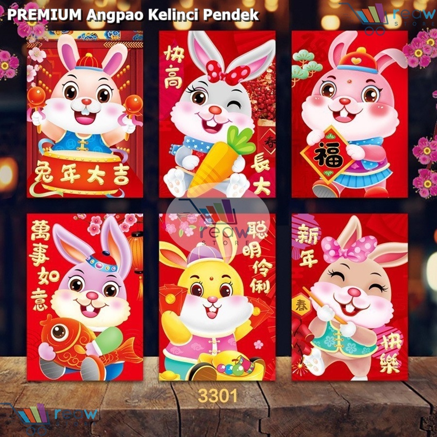 

PREMIUM Angpao Pendek Rabbit Kelinci Imlek Sincia Chinese New Year