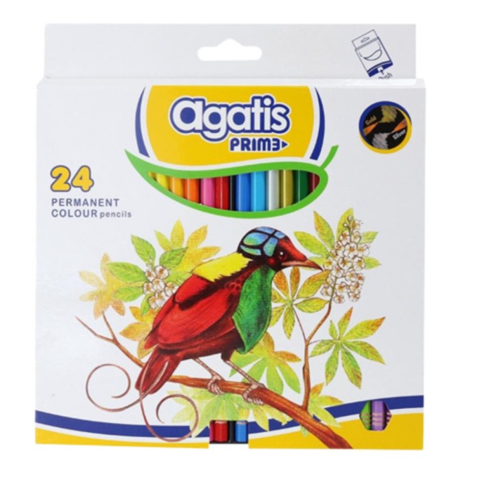 

Pensil Warna AGATIS PRIME Permanent Color 24 Warna Panjang