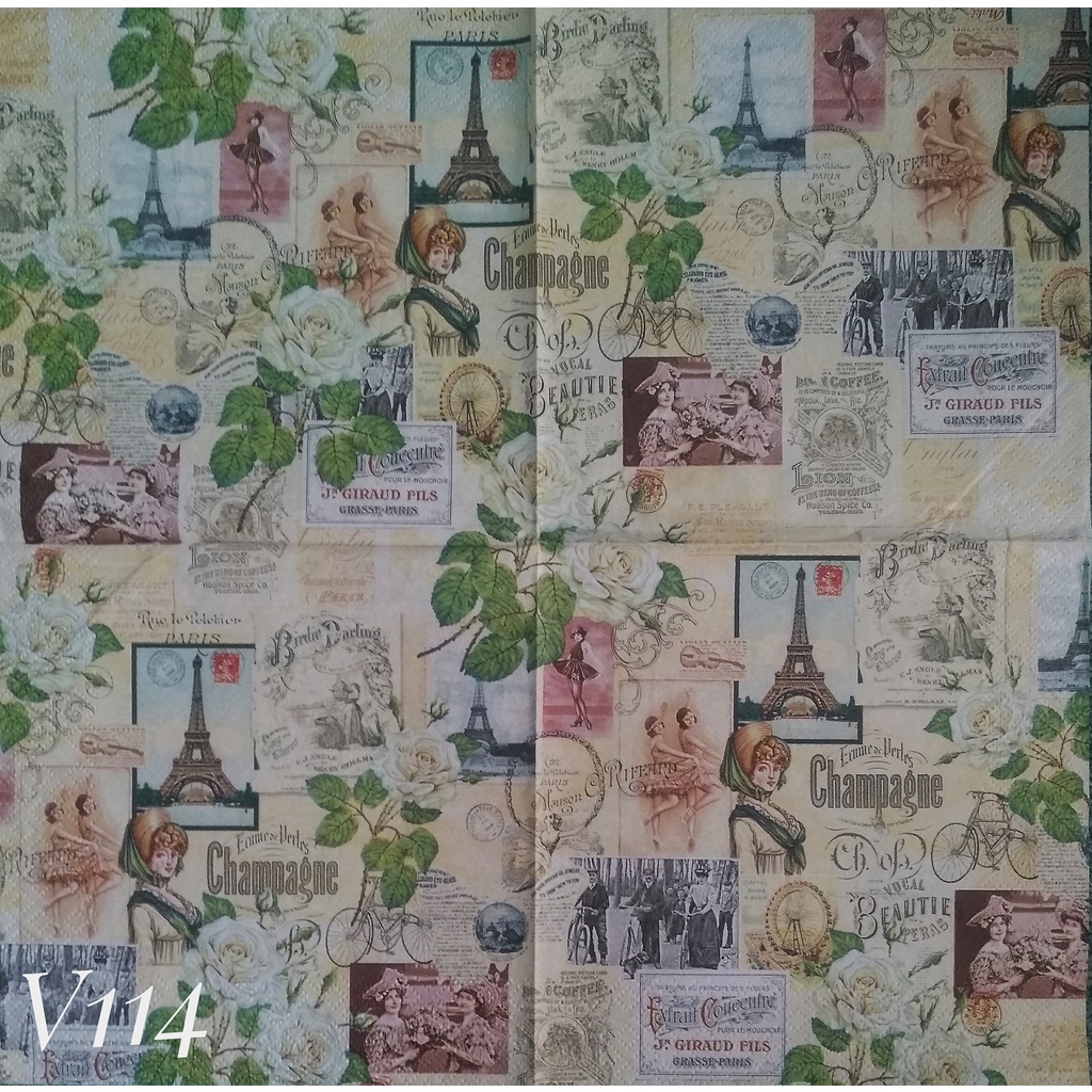 

Napkin Europe Vintage V114/ Tissue Decoupage